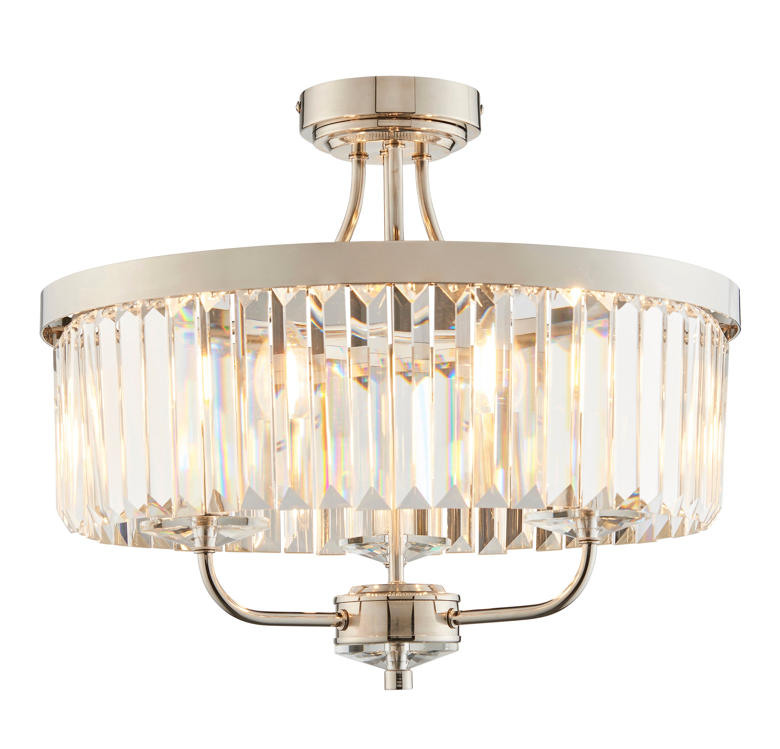Paris 3 Light Semi Flush Fitting