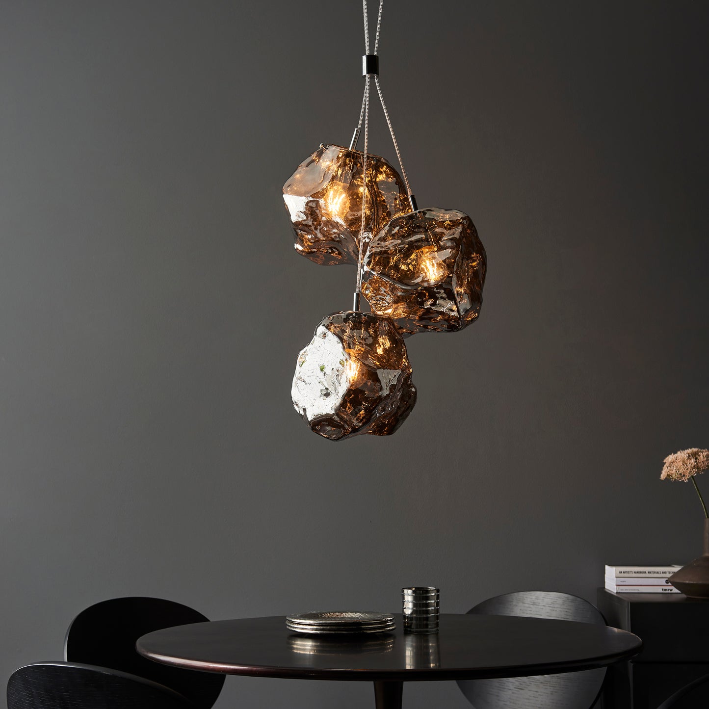 Rock Design 3 Light Pendant