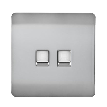 Trendi RJ11 Double Telephone Socket