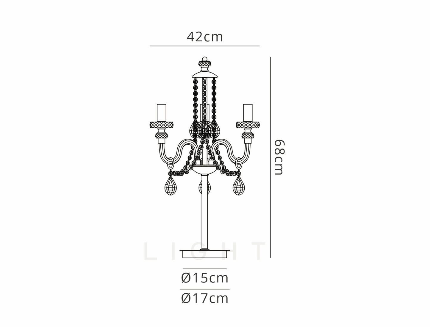 Camelot Chandelier Table Lamp