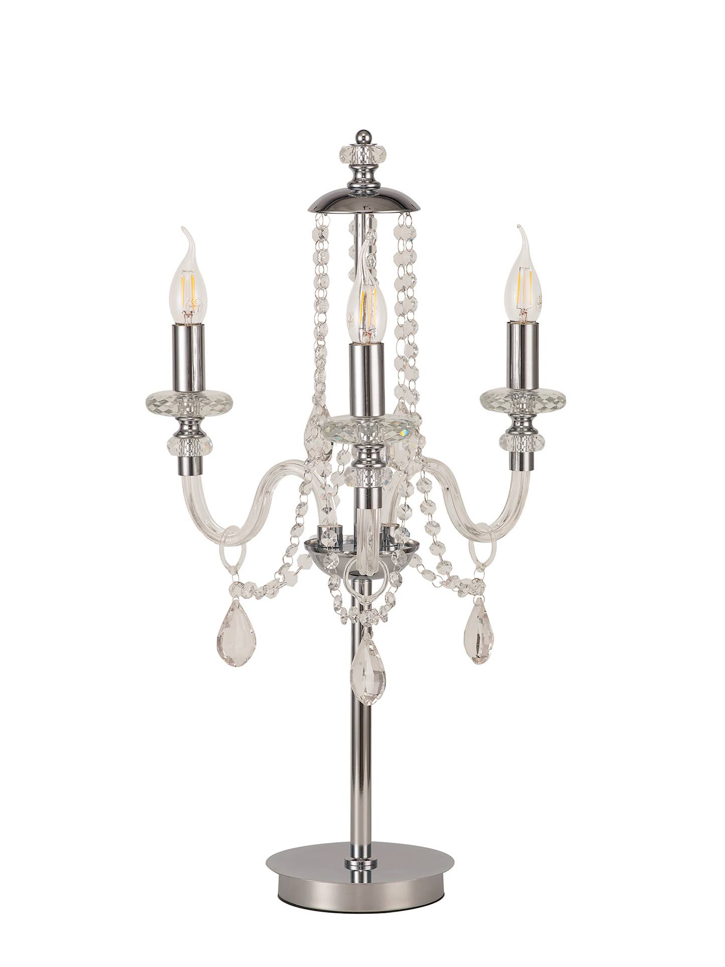 White chandelier outlet table lamp