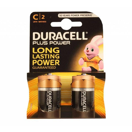 Duracell Plus C Battery - Pack of 2