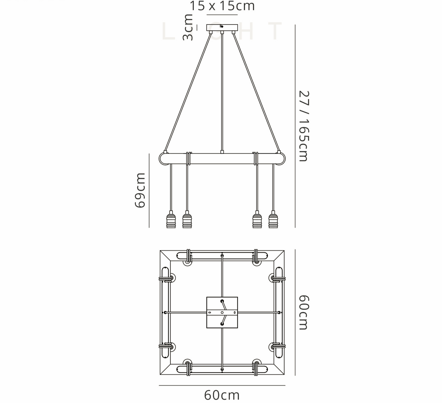 Hamlet 8 Light Rustic Chandelier