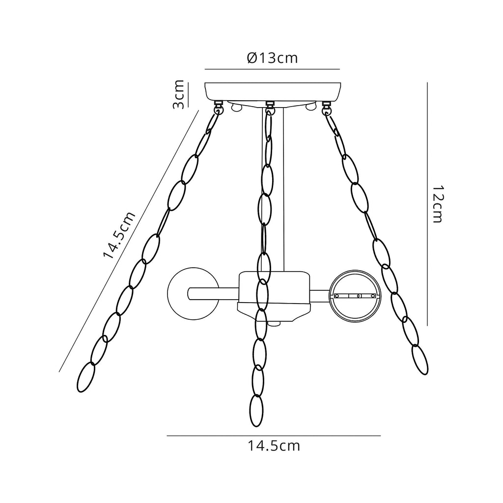 Chamber Semi Flush Uplighter