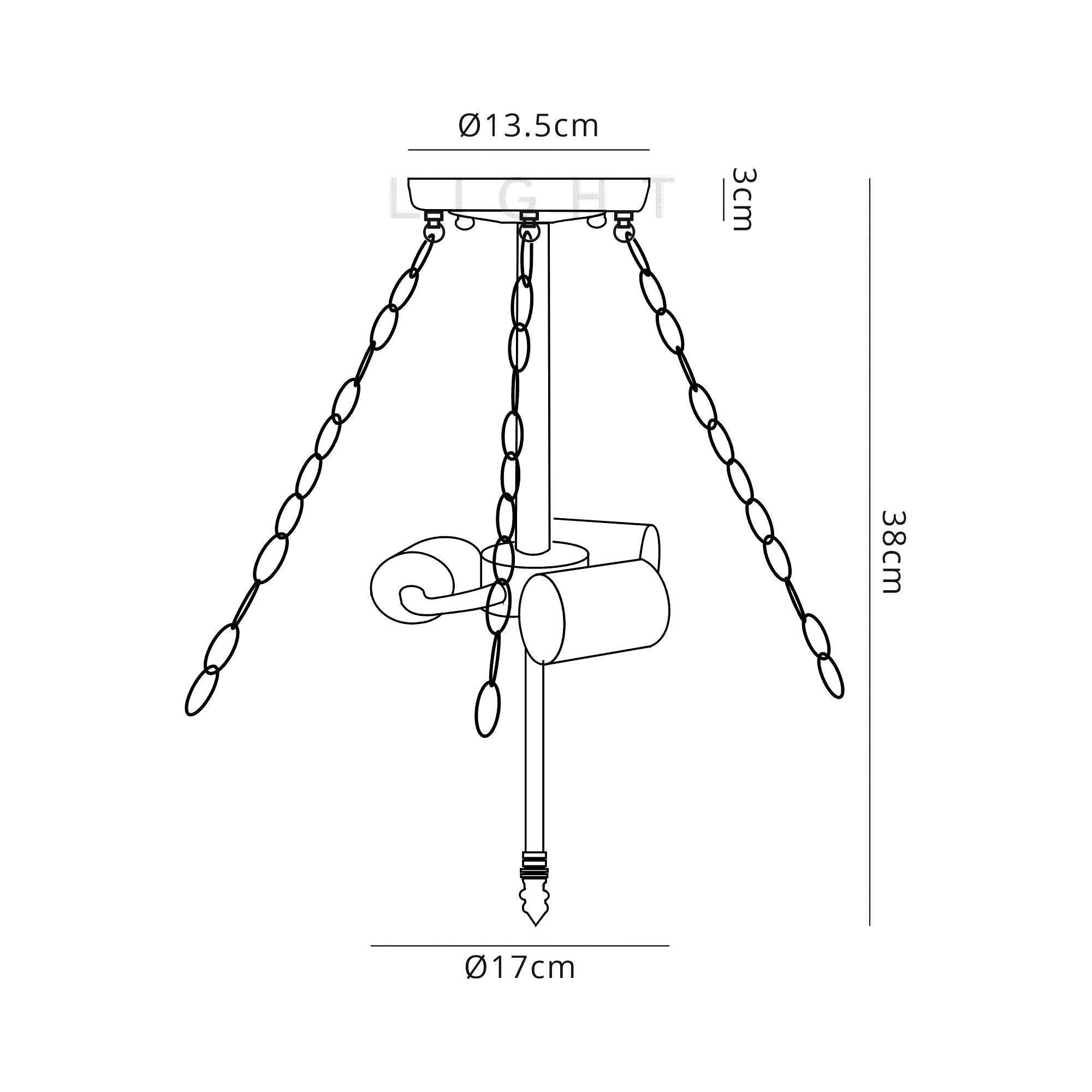 Chamber Semi Flush Uplighter