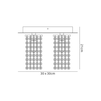 Shine Semi Flush Ceiling Fitting