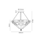 Inca Tiffany Semi Flush Ceiling Light