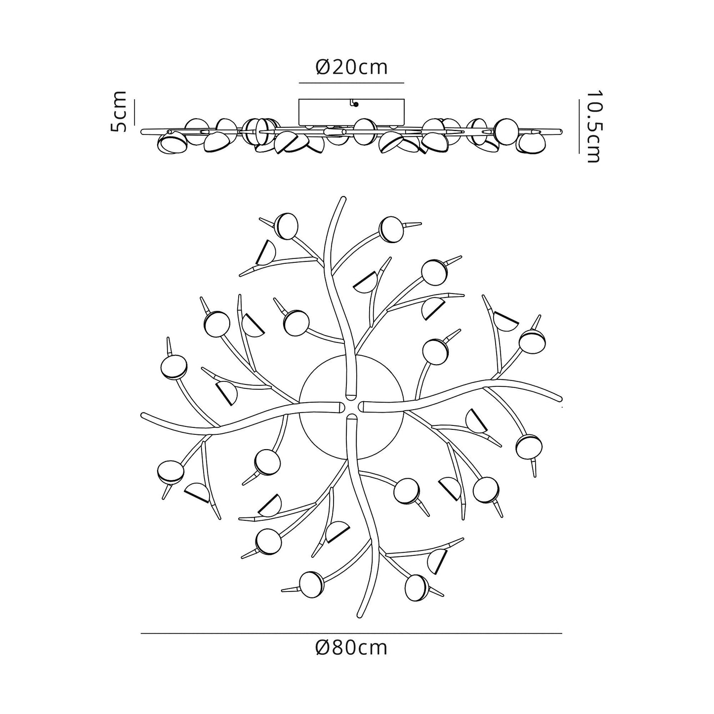 Autumn Semi Flush Ceiling Fitting