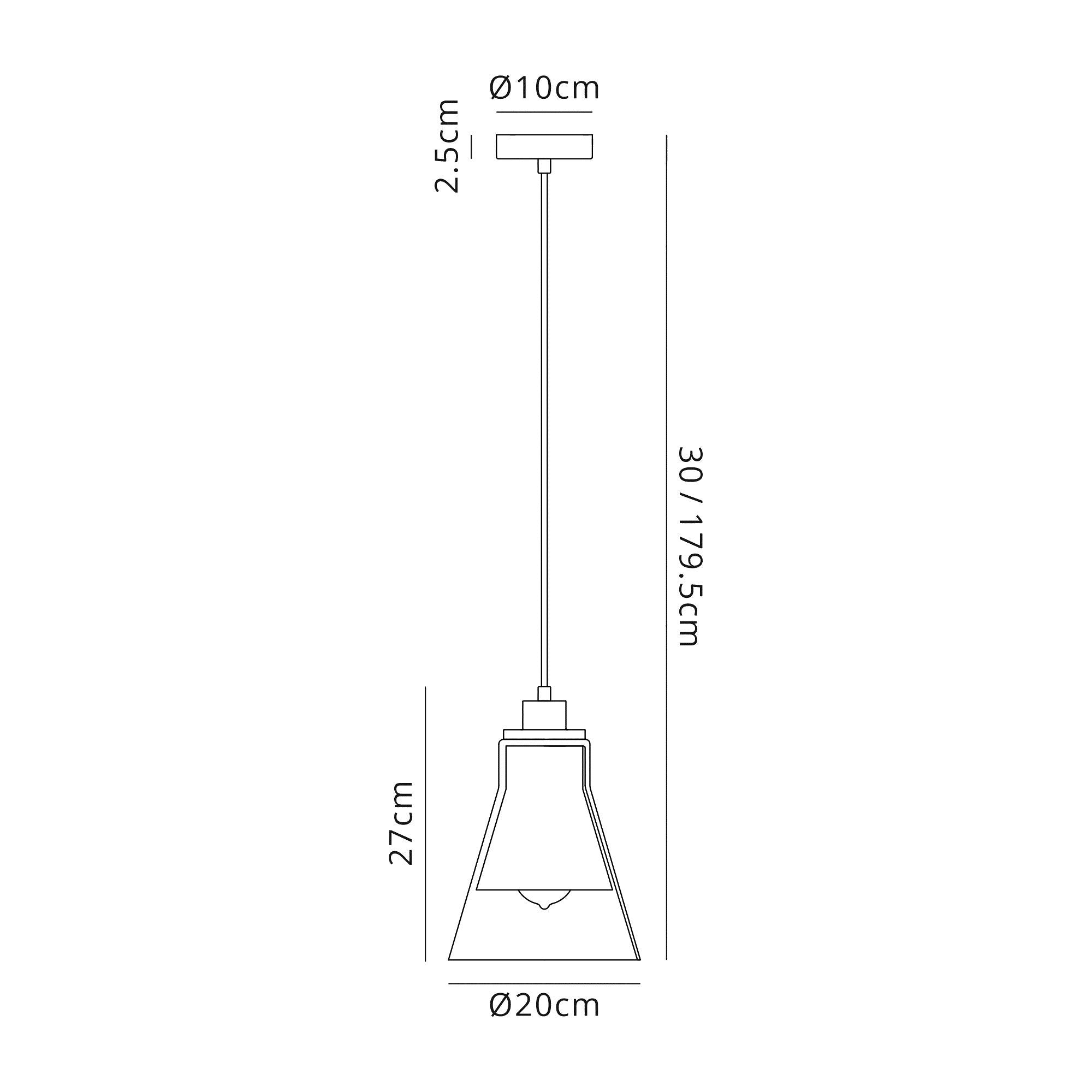 Parker Metal and Glass Pendant