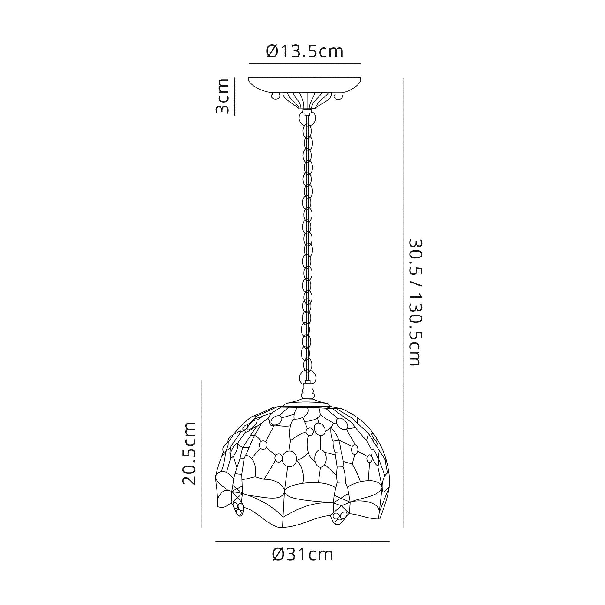 Blue and Yellow Summer Tiffany Pendant Light