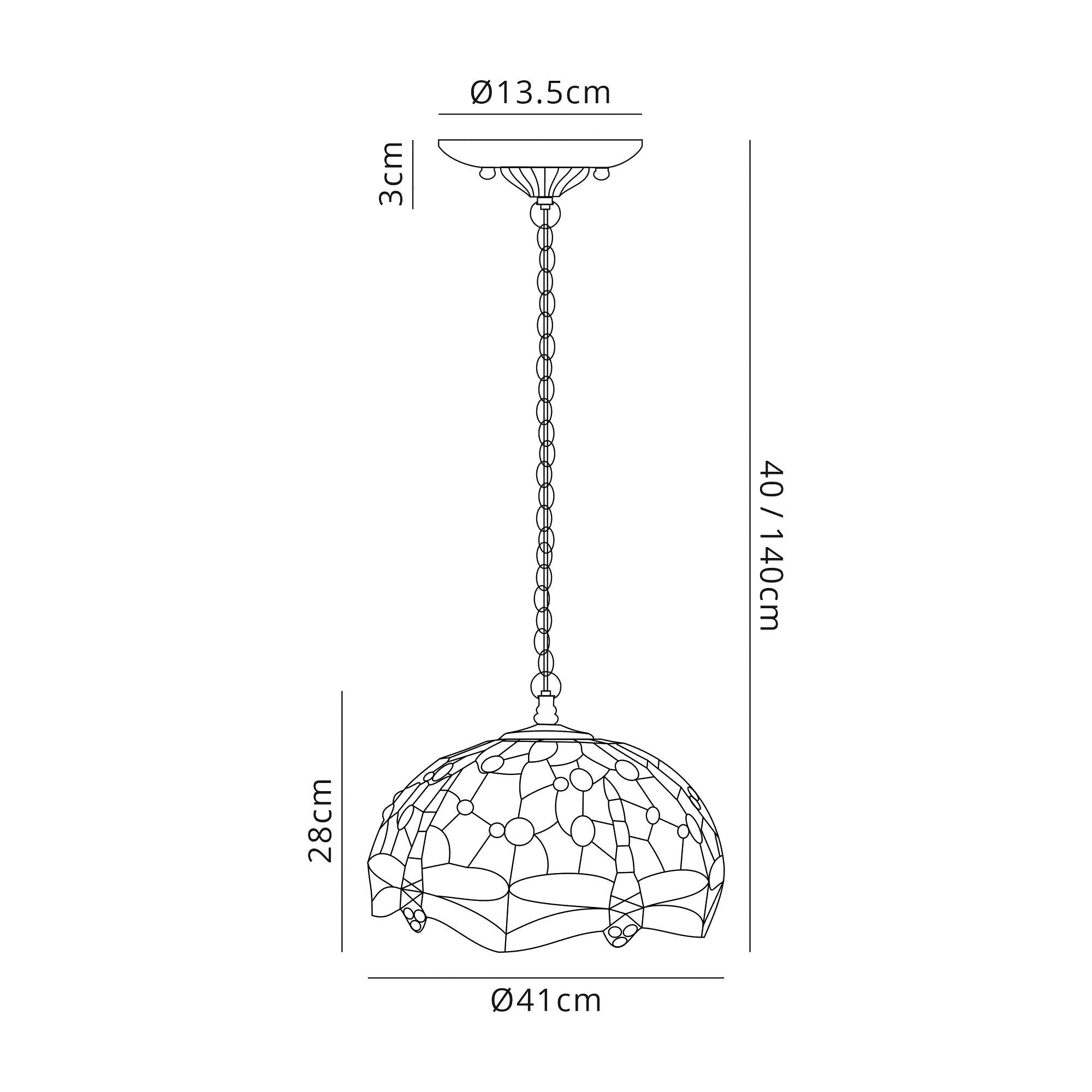 Blue and Yellow Summer Tiffany Pendant Light