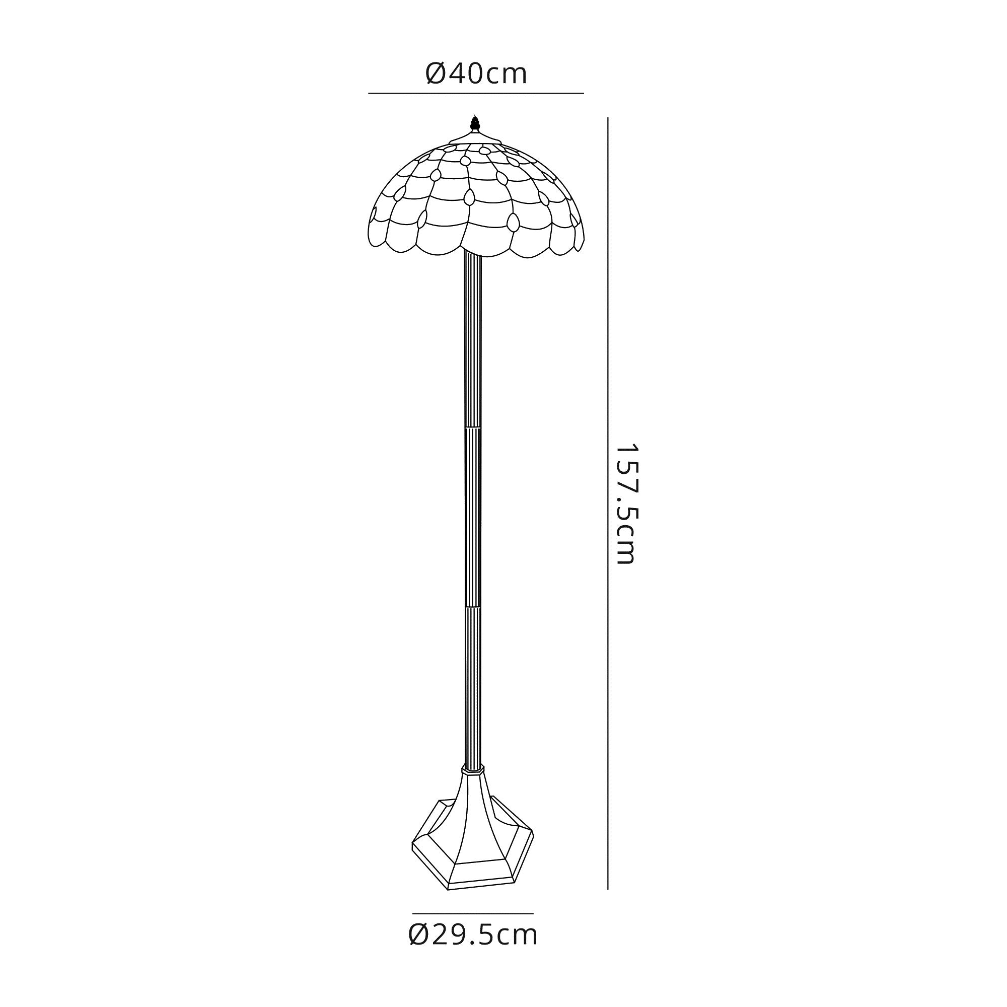 Helena Tiffany Style Floor Lamp