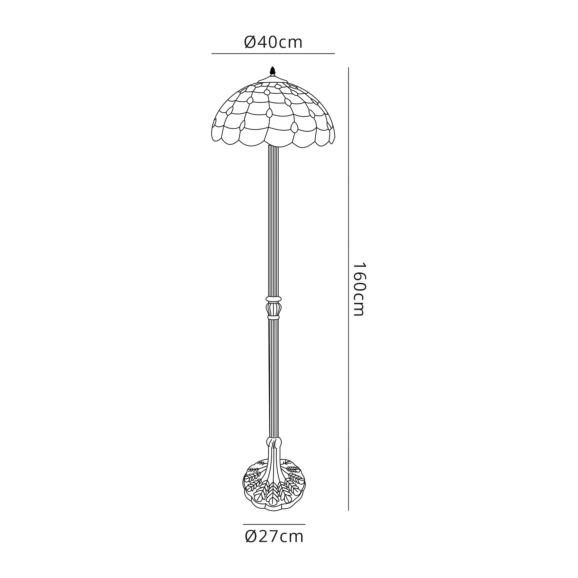 Helena Tiffany Style Floor Lamp