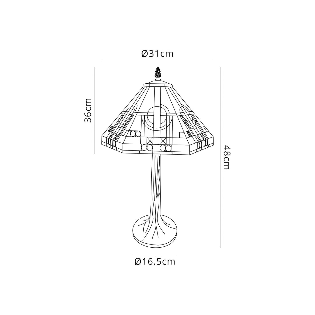 Inca Tiffany Table Lamp