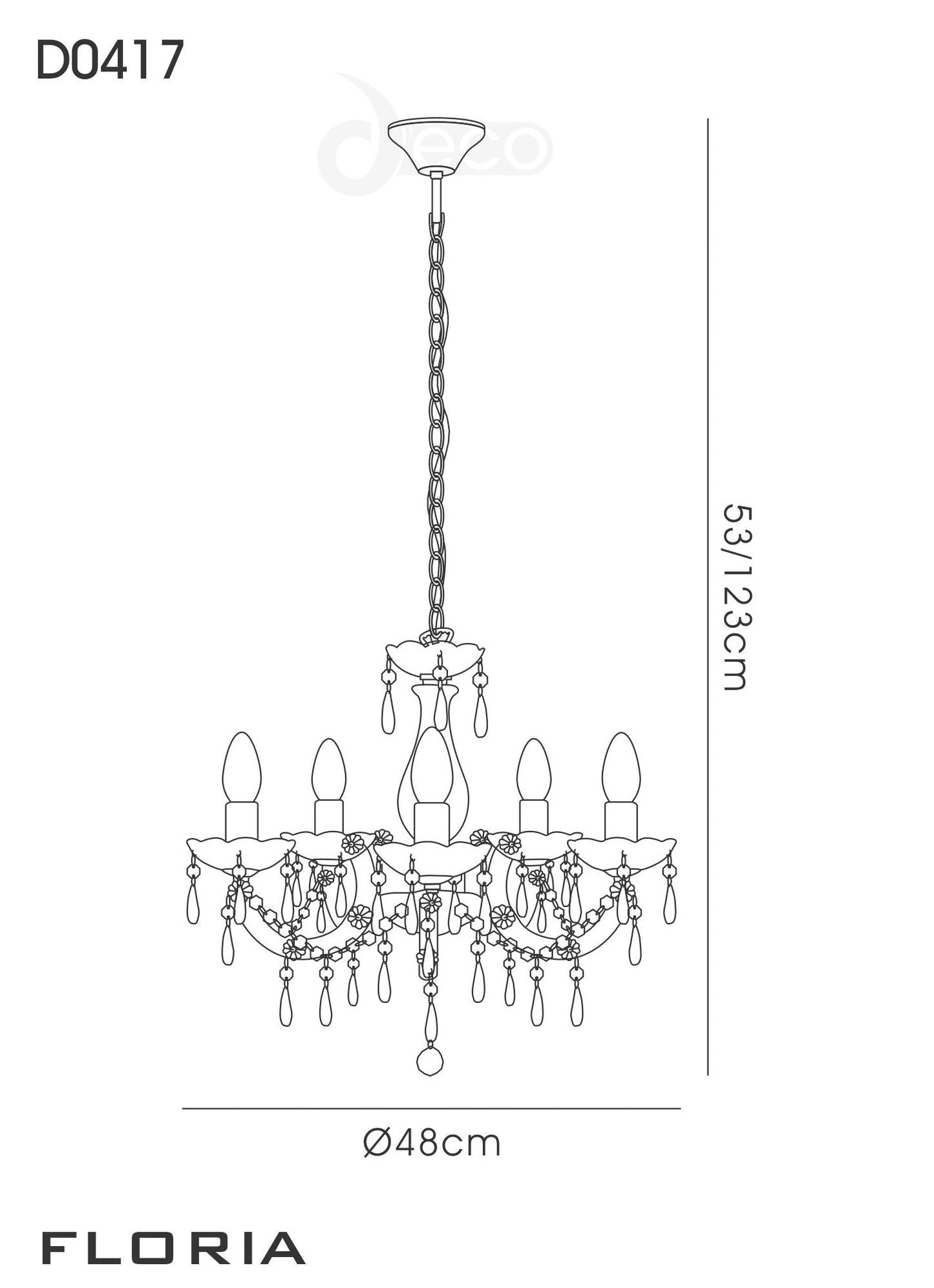 Floria Acrylic Chandelier