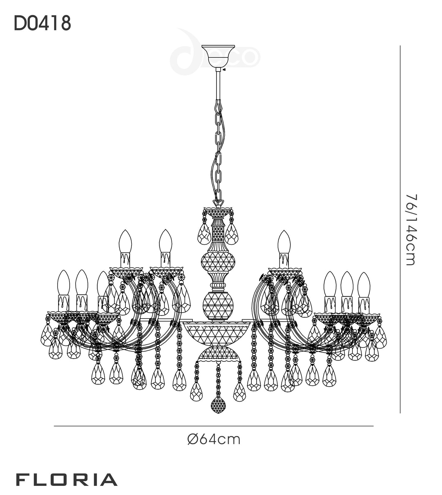 Floria Acrylic Chandelier