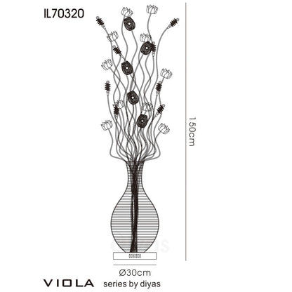 Viola Crystal Flower Floor Lamp by Cassia Twigue