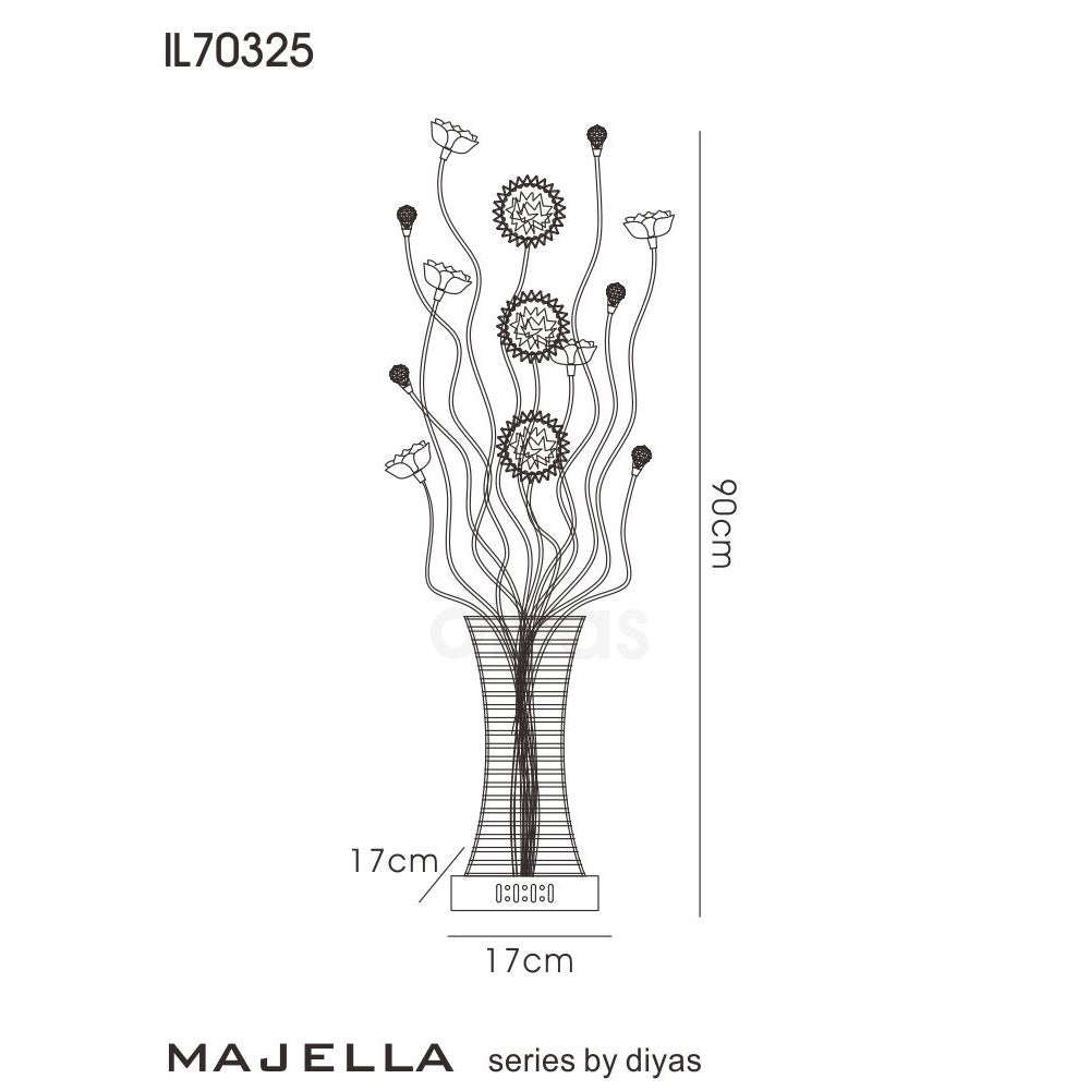 Majella Crystal Flower Table Lamp by Cassia Twigue