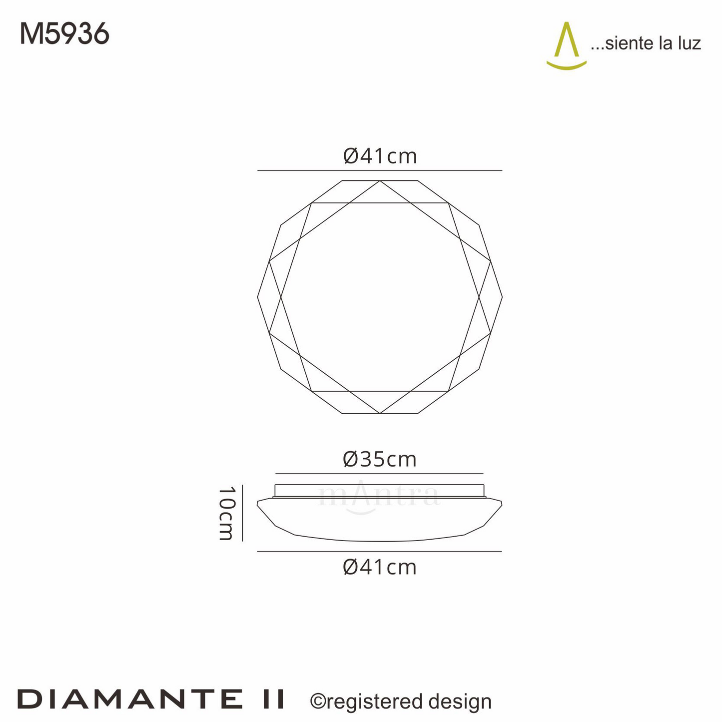 Diamante II, High Powered, Sparkle Ceiling Light
