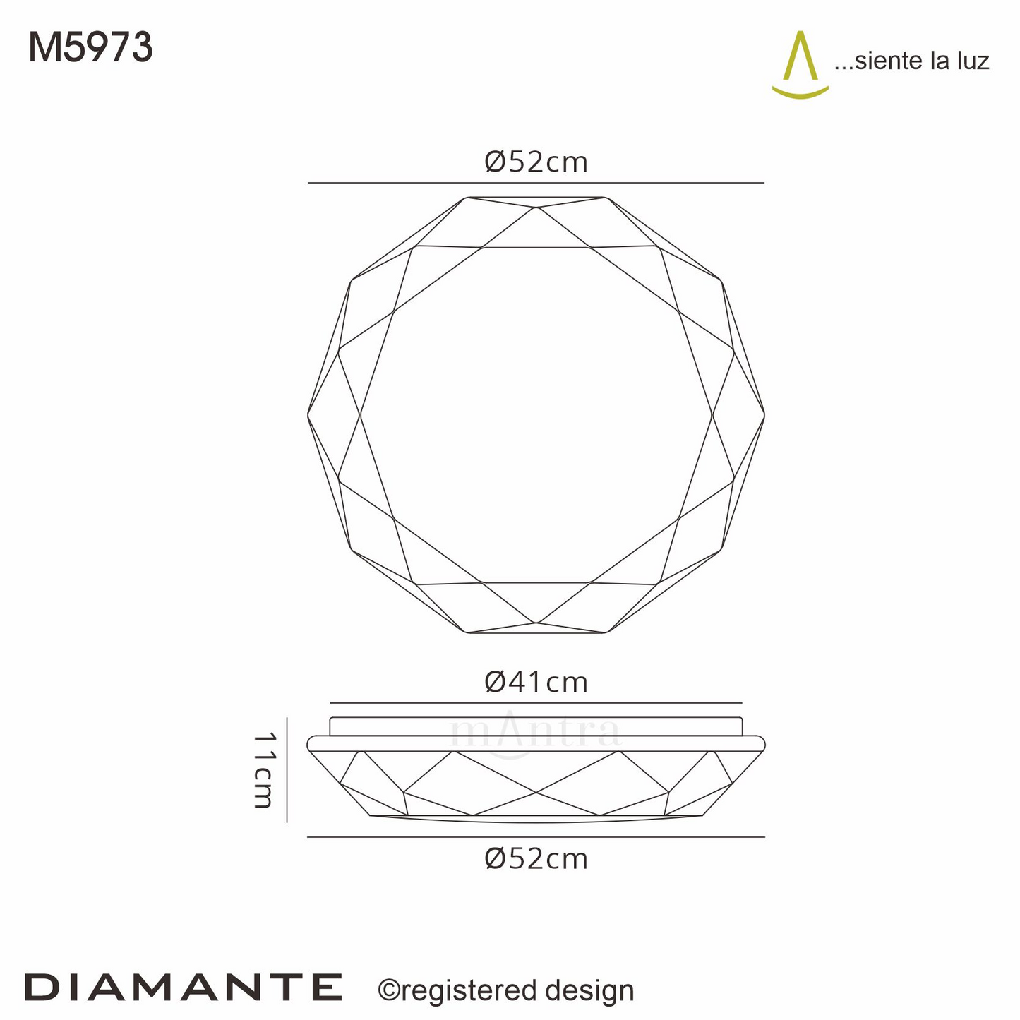 Diamante SMART, Sparkle Ceiling Light (App / Remote Controlled)