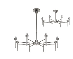 8 Light Baron Adjustable Chandelier