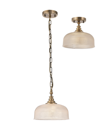 Sledmere Single Pendant Light (Converts to Semi Flush)