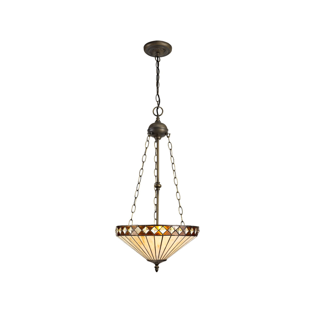 Luminosity Designs - Alfred Tiffany Chandelier Style Uplighter - Luminosity Designs Ltd