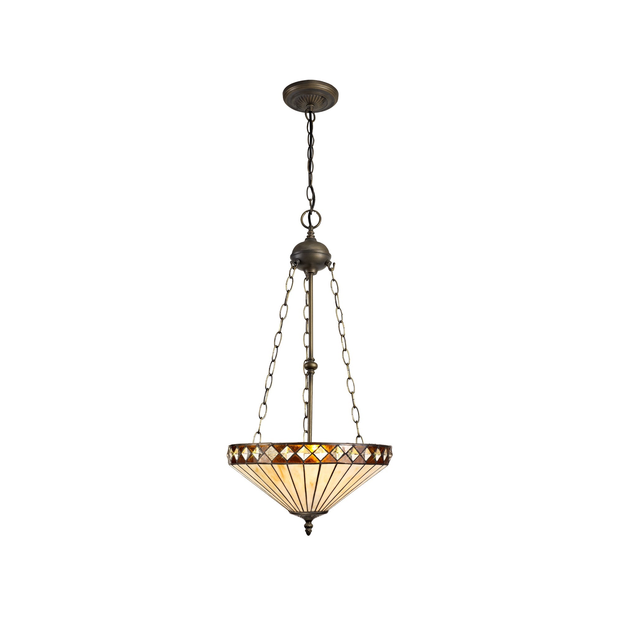 Luminosity Designs - Alfred Tiffany Chandelier Style Uplighter - Luminosity Designs Ltd