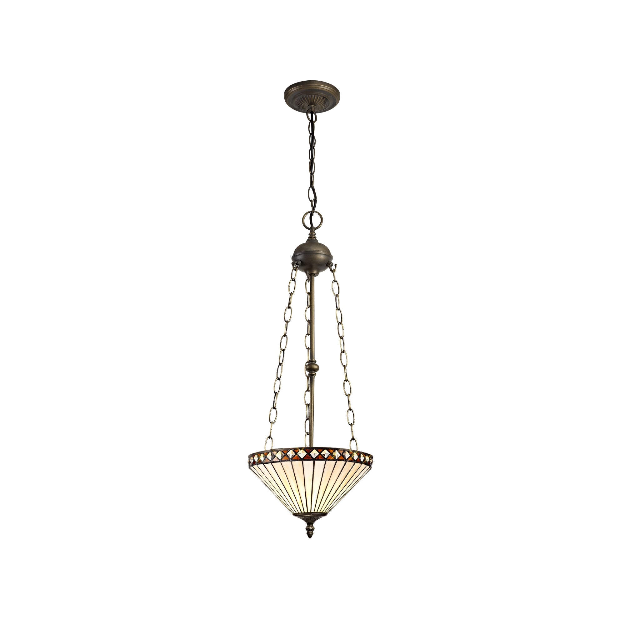 Luminosity Designs - Alfred Tiffany Chandelier Style Uplighter - Luminosity Designs Ltd