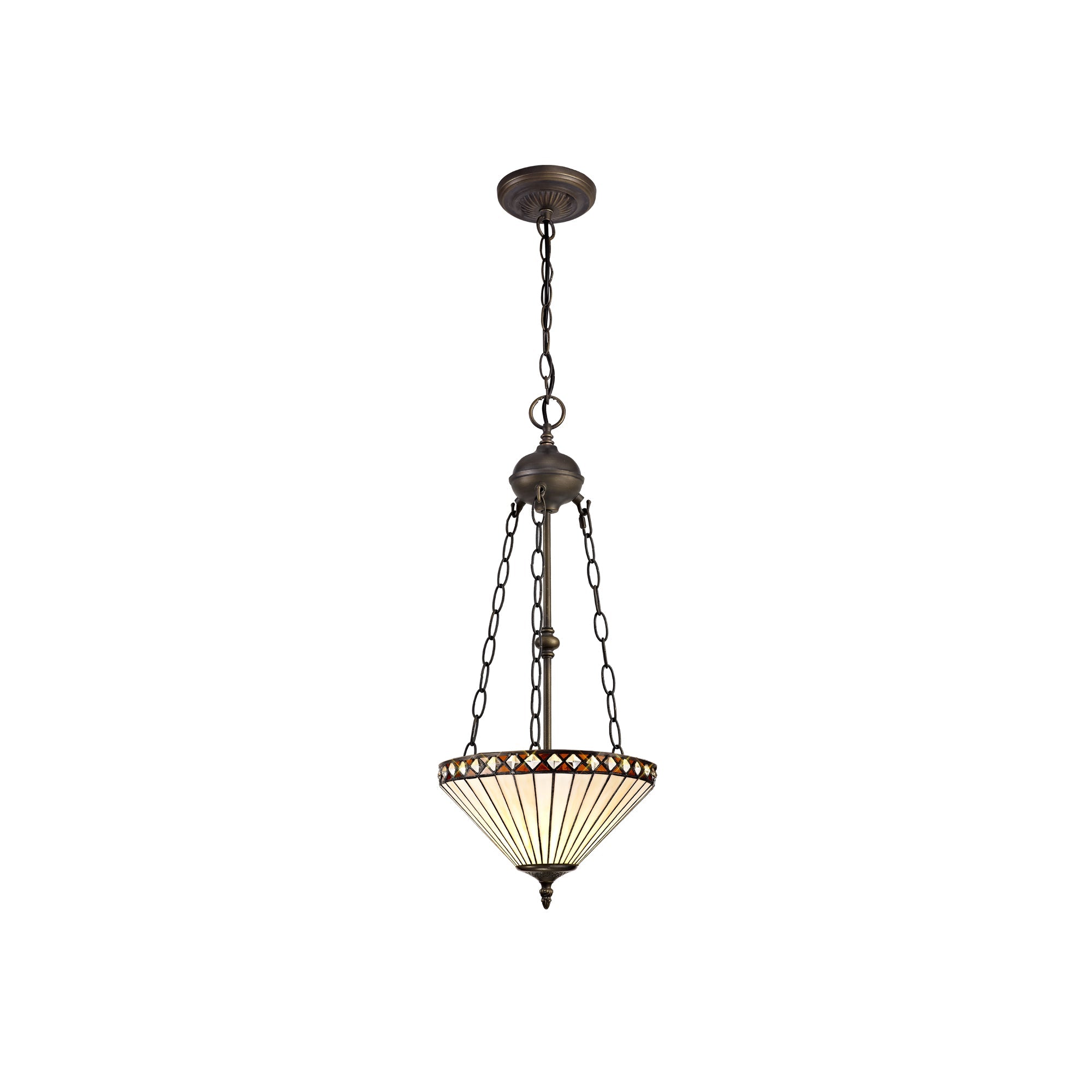 Luminosity Designs - Alfred Tiffany Chandelier Style Uplighter - Luminosity Designs Ltd