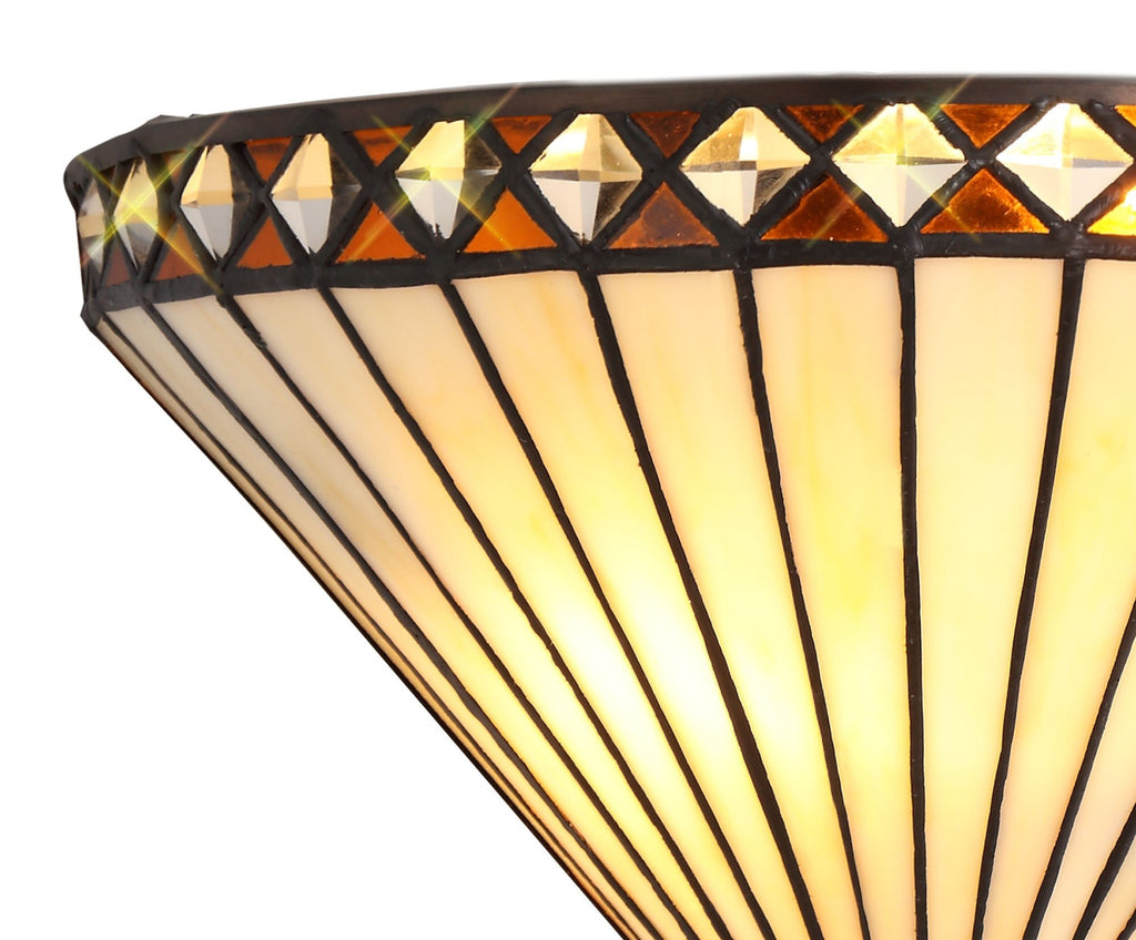 Luminosity Designs - Alfred Tiffany Chandelier Style Uplighter - Luminosity Designs Ltd