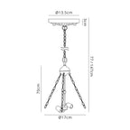 Luminosity Designs - Alfred Tiffany Chandelier Style Uplighter - Luminosity Designs Ltd