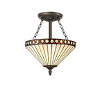 Luminosity Designs - Alfred Tiffany Semi Flush - Luminosity Designs Ltd