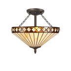 Luminosity Designs - Alfred Tiffany Semi Flush - Luminosity Designs Ltd
