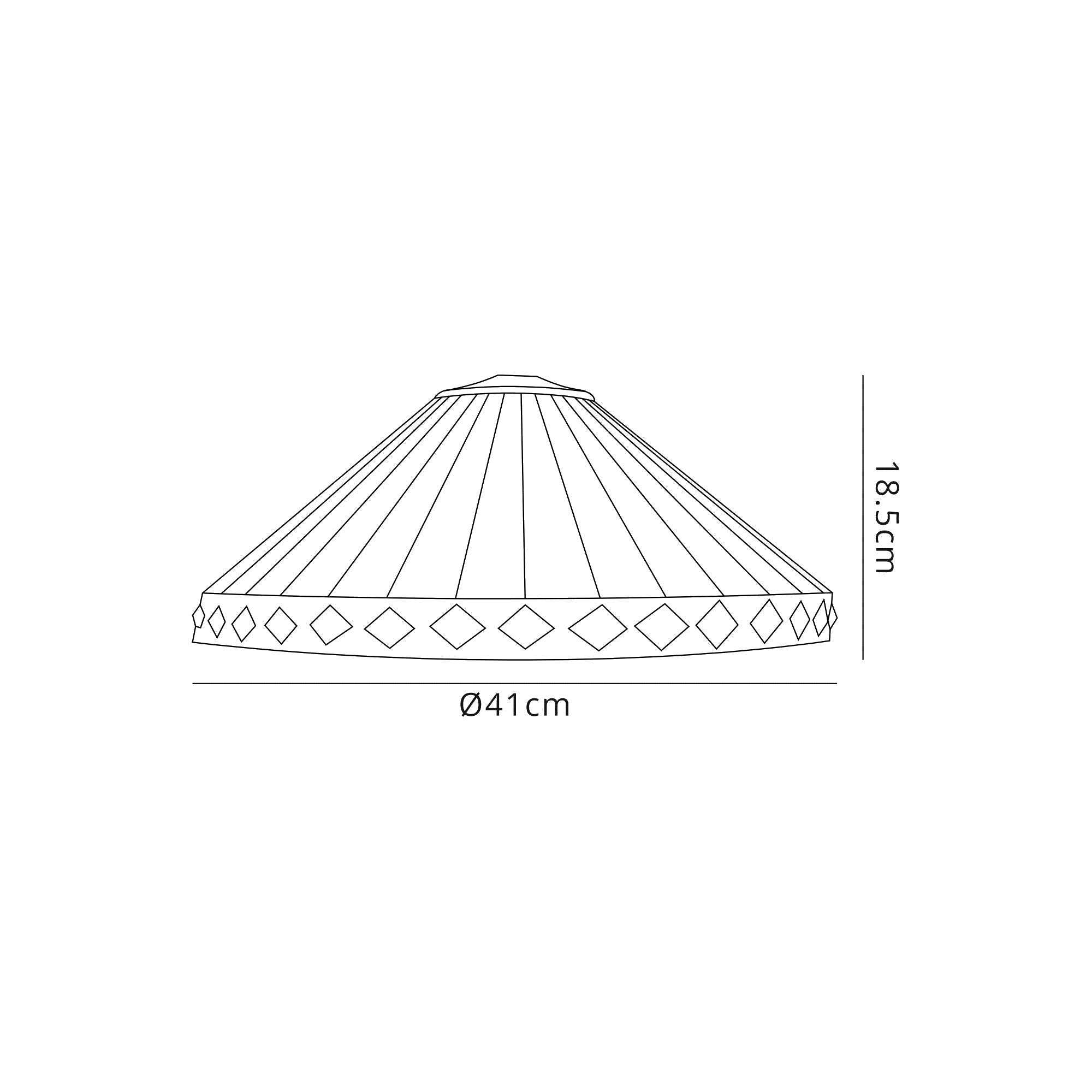 Luminosity Designs - Alfred Tiffany Semi Flush - Luminosity Designs Ltd