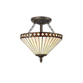 Luminosity Designs - Alfred Tiffany Semi Flush - Luminosity Designs Ltd