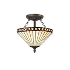 Luminosity Designs - Alfred Tiffany Semi Flush - Luminosity Designs Ltd