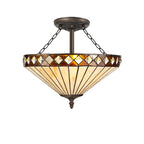 Luminosity Designs - Alfred Tiffany Semi Flush - Luminosity Designs Ltd