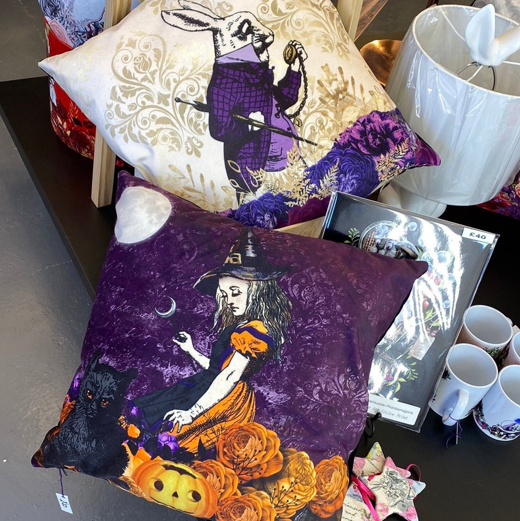 Luminosity Designs - Alice Halloween Cushion - Luminosity Designs Ltd