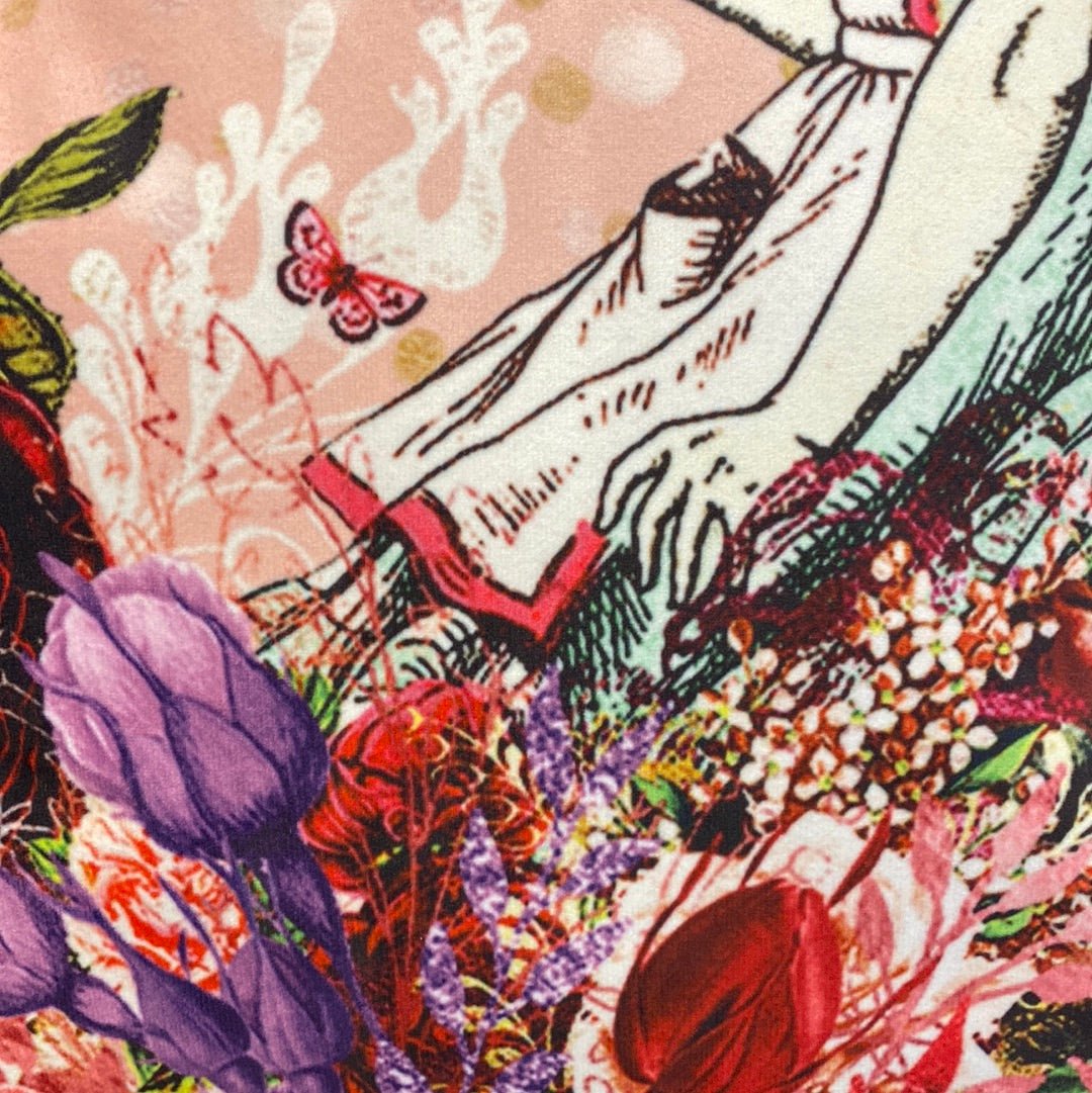 Luminosity Designs - Alice in Wonderland Pink Artist Style Couch Cushion - Luminosity Designs Ltd