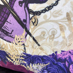Luminosity Designs - Alice in Wonderland White Rabbit Purple and Gold Artist Style Couch Cushion - Luminosity Designs Ltd