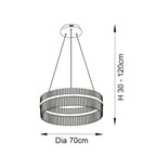 Luminosity Designs - Amanda Glass and Gold Pendant - Luminosity Designs Ltd