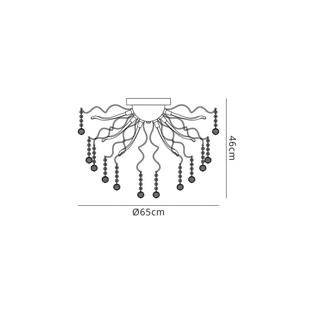 Luminosity Designs - Anenome Semi Flush - Luminosity Designs Ltd