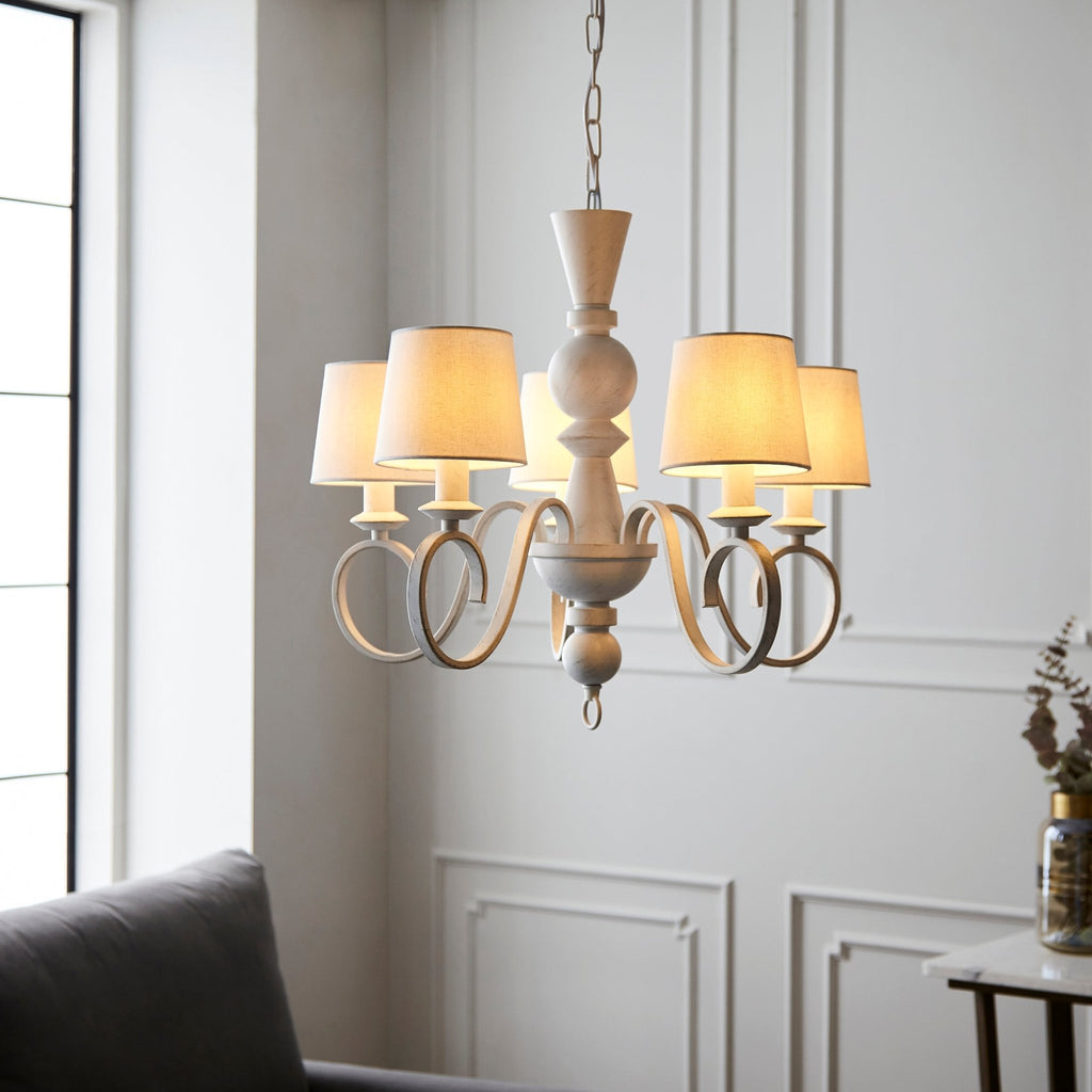 Luminosity Designs Ltd - Anne 5 Light Chandelier Pendant - Luminosity Designs Ltd