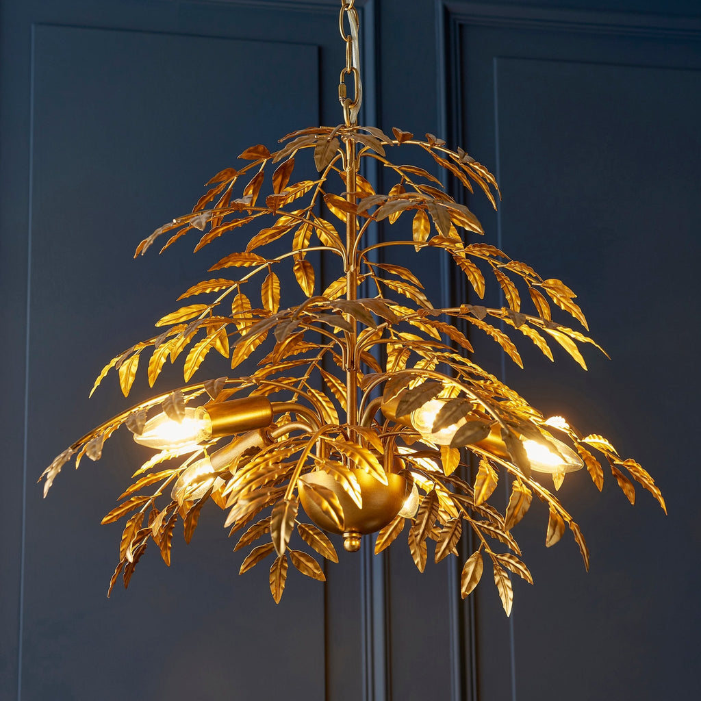 Luminosity Designs - Ash Golden Leaf Ceiling Pendant - Luminosity Designs Ltd