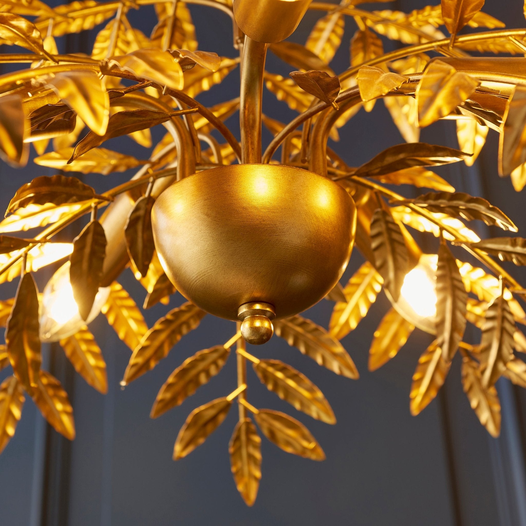 Luminosity Designs - Ash Golden Leaf Ceiling Pendant - Luminosity Designs Ltd