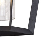 Parthanon Angular Outdoor Wall Lamp, 1 x E27, IP54, Anthracite/Clear Rain Drop Effect Glass