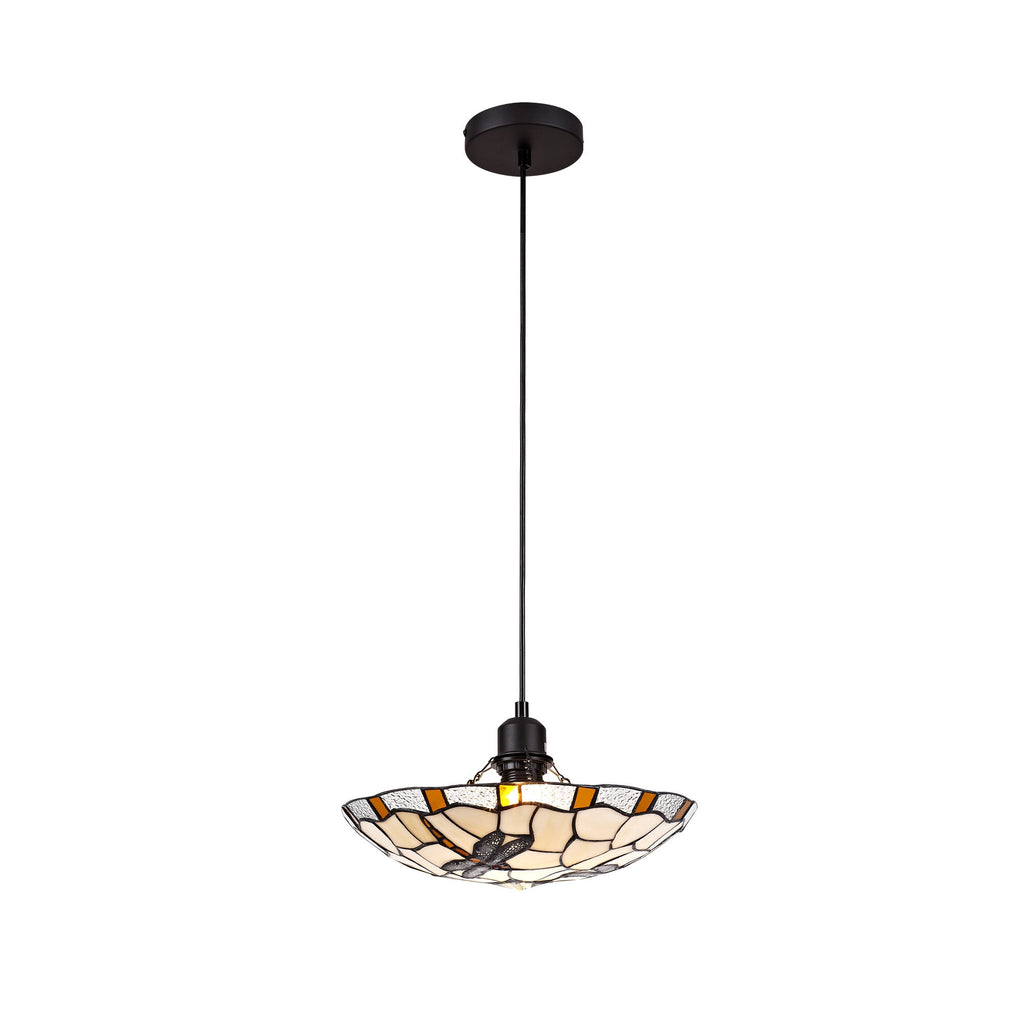 Luminosity Designs - Athens Tiffany Dragonfly Uplighter Pendant - Luminosity Designs Ltd
