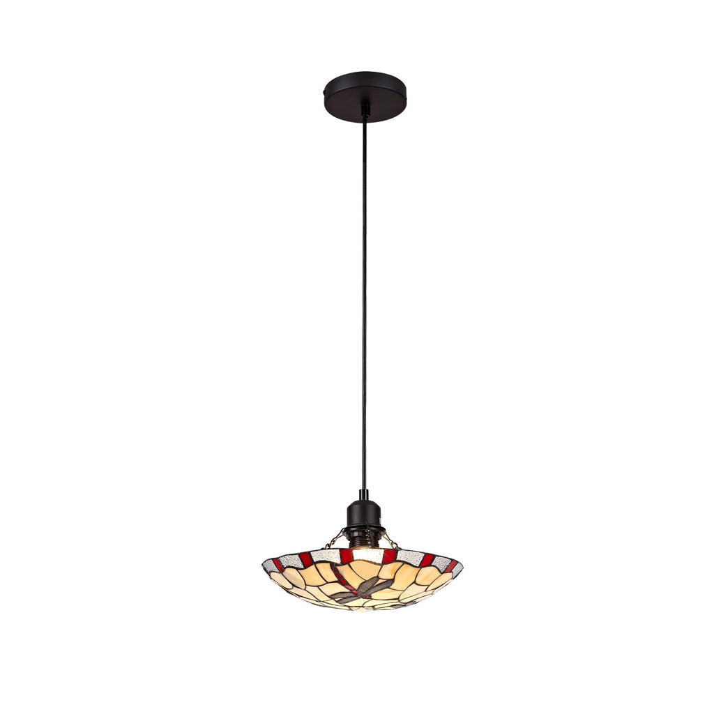 Luminosity Designs - Athens Tiffany Dragonfly Uplighter Pendant - Luminosity Designs Ltd