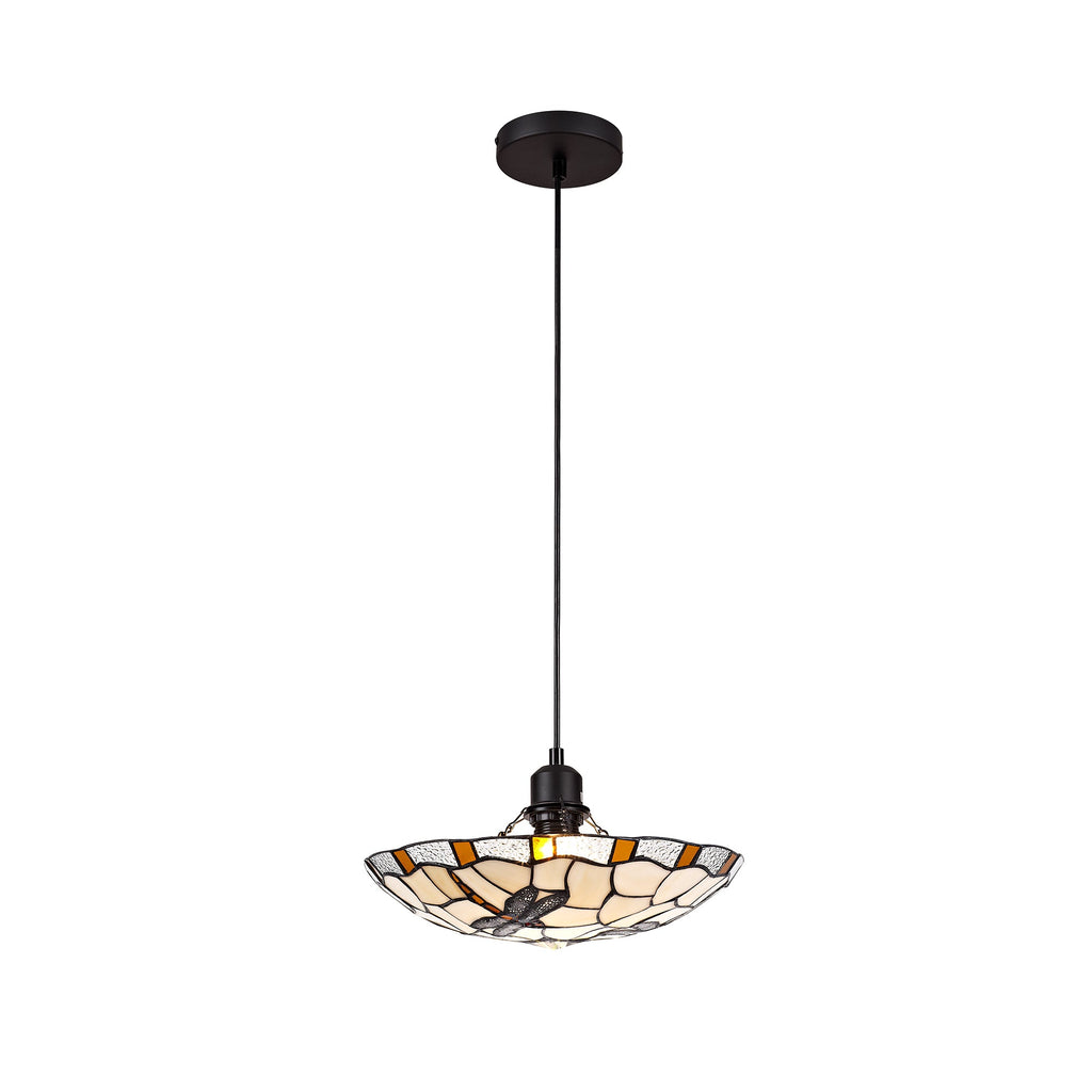 Luminosity Designs - Athens Tiffany Dragonfly Uplighter Pendant - Luminosity Designs Ltd